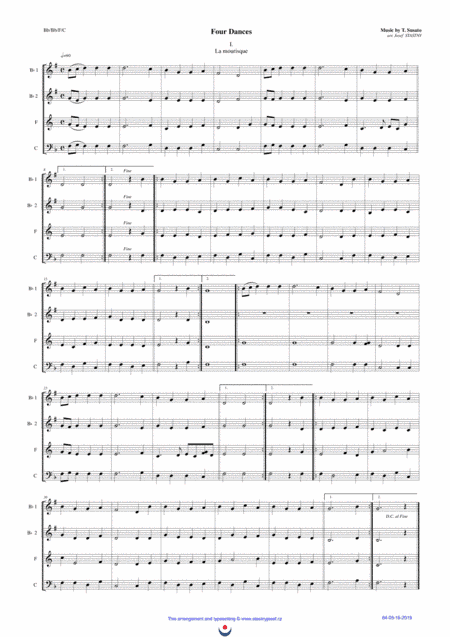 La Mourisque, Pavane, Saltarello, Rondo (SUSATO) (arr. Josef STASTNY)