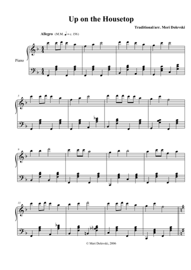 Up on the Housetop (arr. Meri Dolevski)