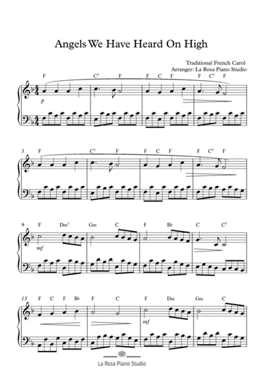 Angels We Have Heard On High (arr. La Rosa Piano Studio)