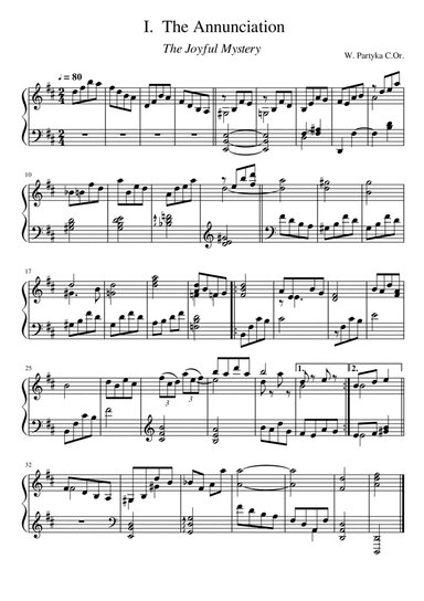 Rosary meditations for piano - I. The Annunciation