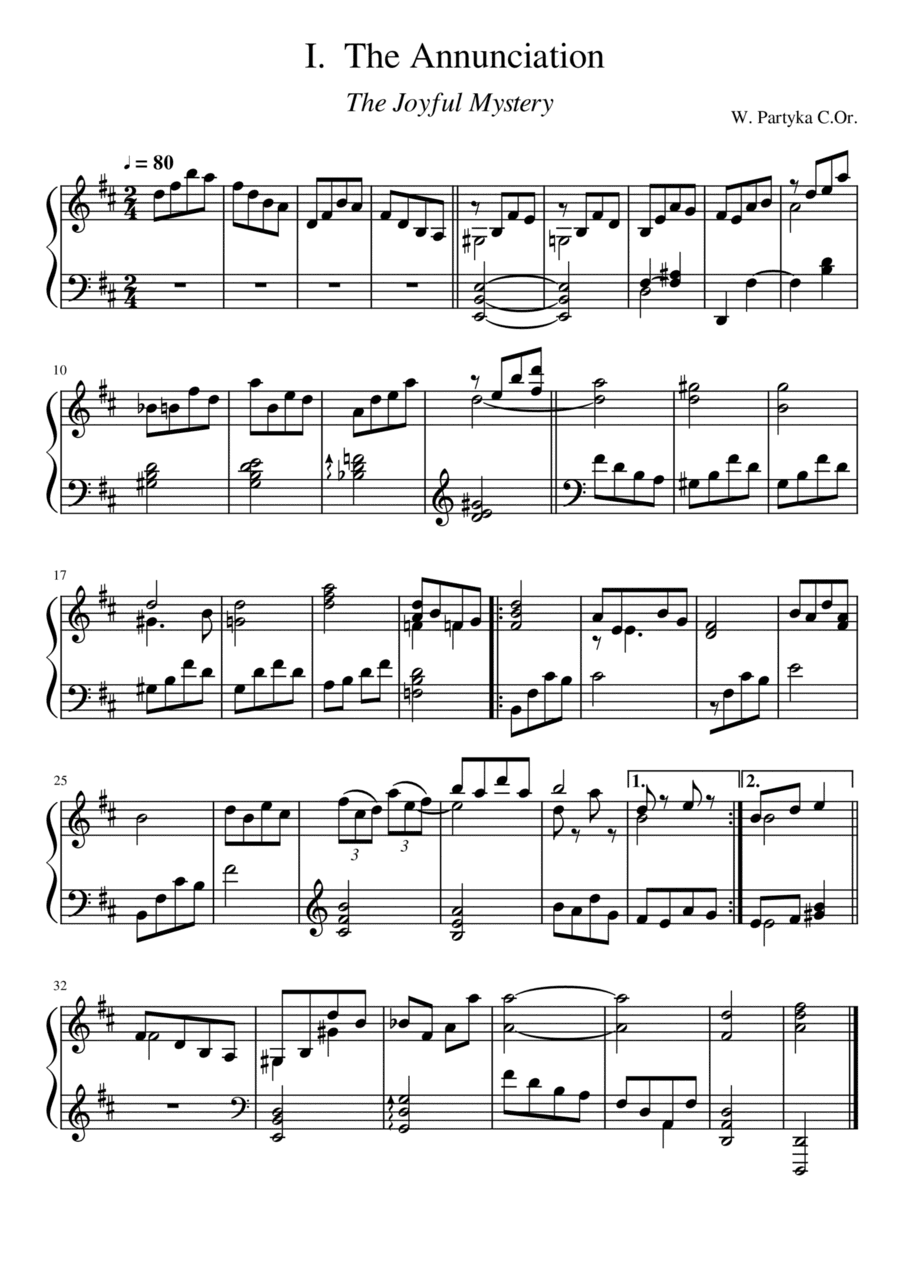 Rosary meditations for piano - I. The Annunciation