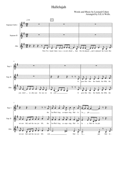 Hallelujah (arr. Susan EA Wells)