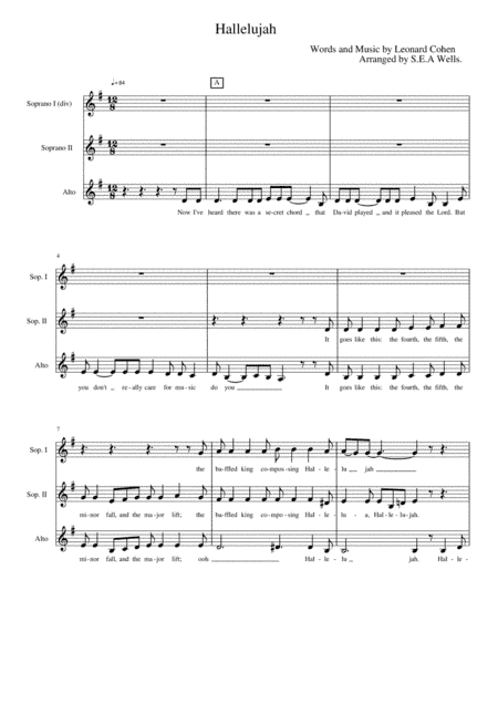 Hallelujah (arr. Susan EA Wells)