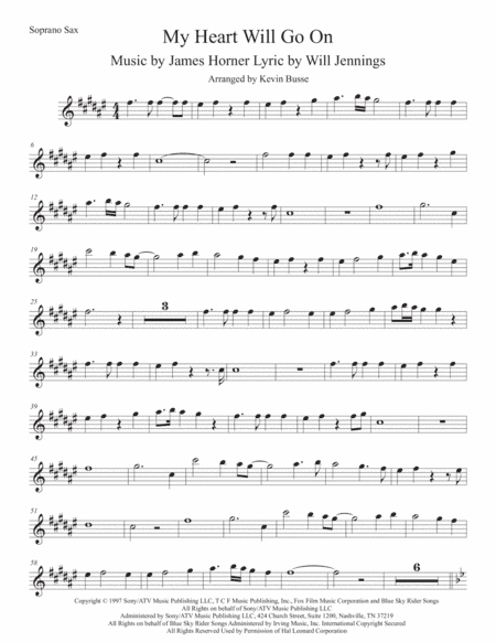 My Heart Will Go On (Love Theme from Titanic) (arr. Kevin Busse)