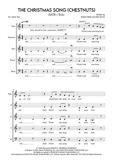 The Christmas Song (chestnuts Roasting On An Open Fire) (arr. Owen Kai)