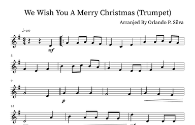 We Wish You A Merry Christmas (Trumpet) (arr. Orlando P. Silva)