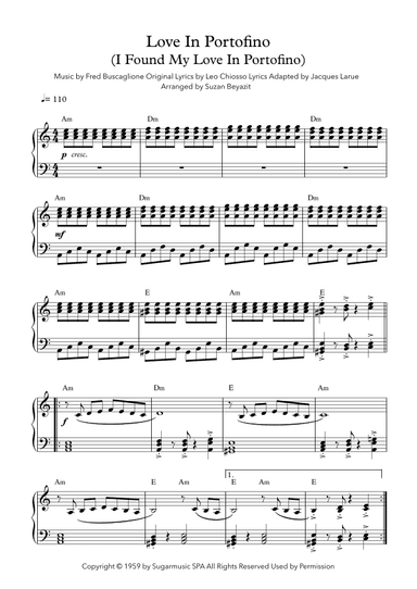 Love In Portofino (i Found My Love In Portofino) (arr. Suzan Beyazit)