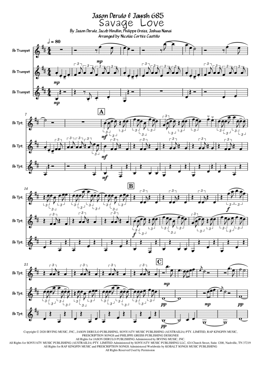 Savage Love (arr. Nicolás Cortés Castillo)