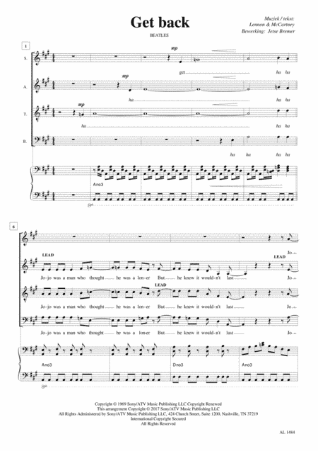 Get Back (arr. Jetse Bremer)
