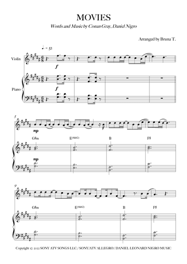 Movies (arr. Bruna T.)