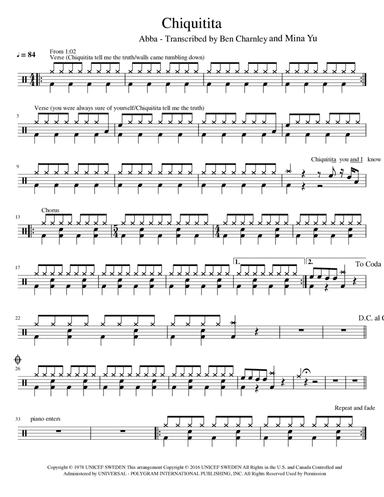 Chiquitita (arr. Ben Charnley, Mina Yu)