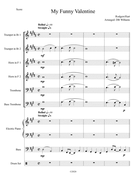 My Funny Valentine (arr. DB Williams)