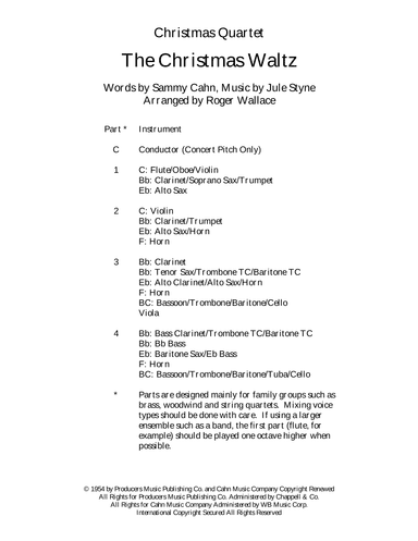 The Christmas Waltz (arr. Roger Wallace)