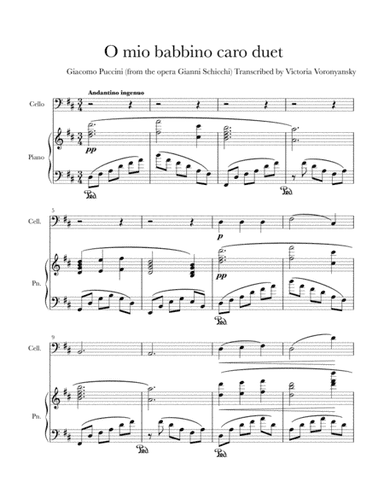 O Mio Babbino Caro (arr. Victoria Voronyansky)