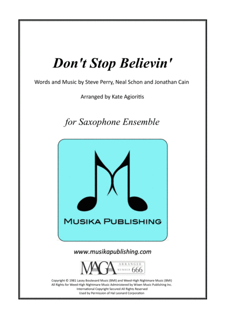 Don't Stop Believin' (arr. Kate Agioritis)