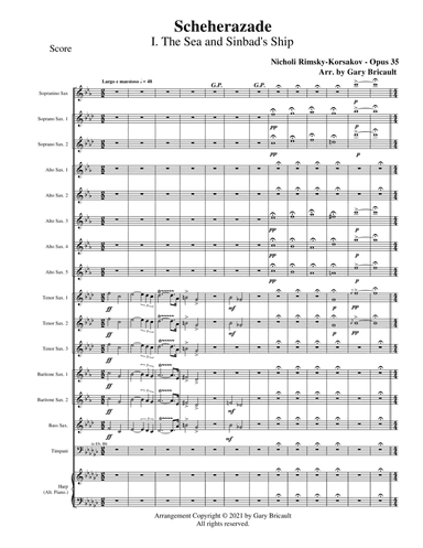 Scheherazade - Mvt I - The Sea and Sinbad's Ship (arr. Gary Bricault)