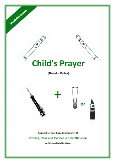 Child's Prayer (2 flutes, oboe and clarinet/bassoon) (arr. Catriona Melville-Mason)