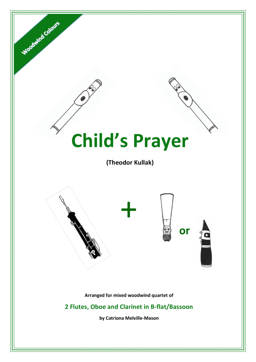 Child's Prayer (2 flutes, oboe and clarinet/bassoon) (arr. Catriona Melville-Mason)