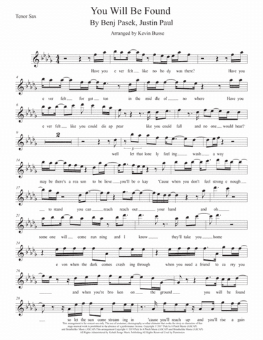 You Will Be Found (arr. Kevin Busse)