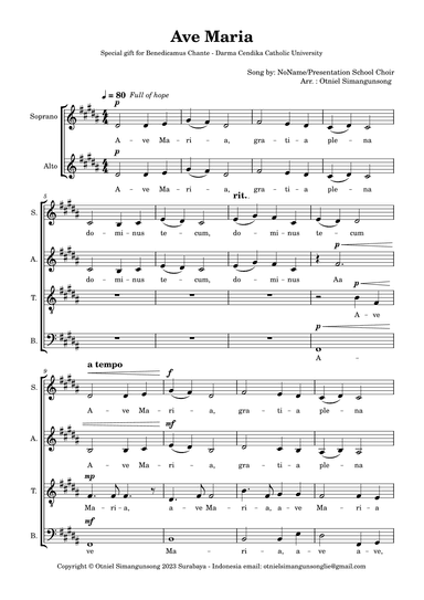 Ave Maria (arr. Otniel Simangunsong)