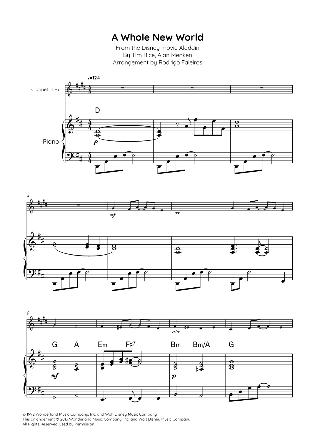 A Whole New World (arr. Rodrigo Faleiros)