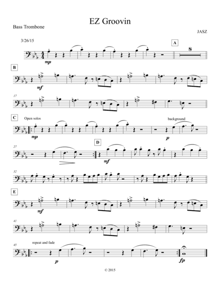 EZ Groovin - trombone 2