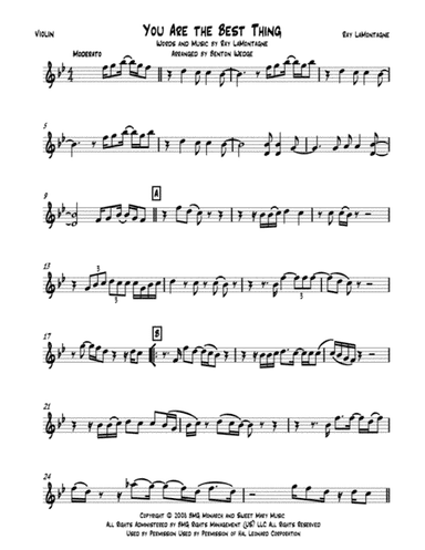 You Are The Best Thing (arr. Benton Wedge)