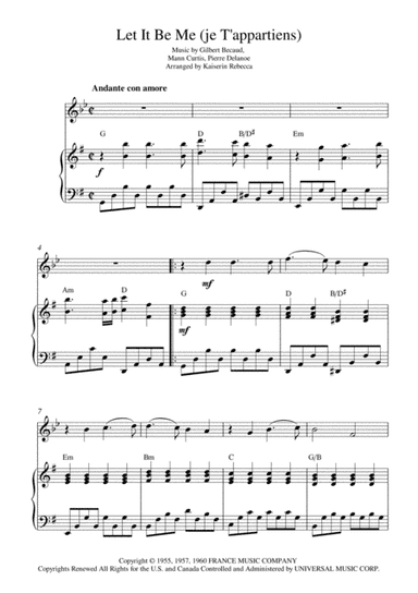 Let It Be Me (je T'appartiens) (arr. Kaiserin Rebecca)