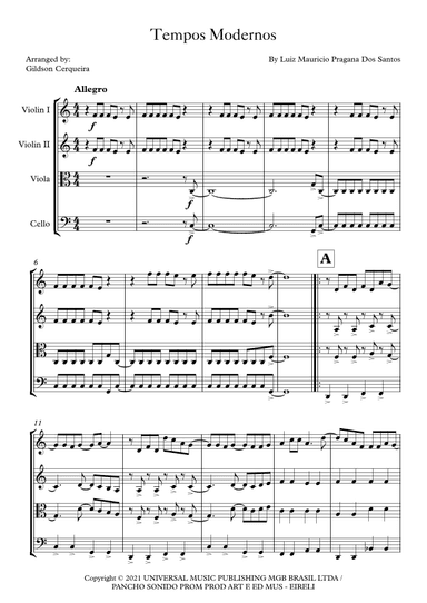 Tempos Modernos (arr. Gildson Cerqueira)