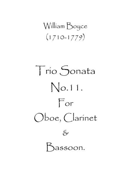 Trio Sonata No.11 (arr. Spence Bundy)