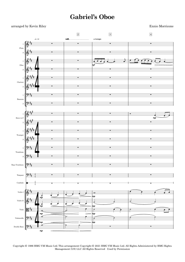 Gabriel's Oboe (arr. Kevin Riley)