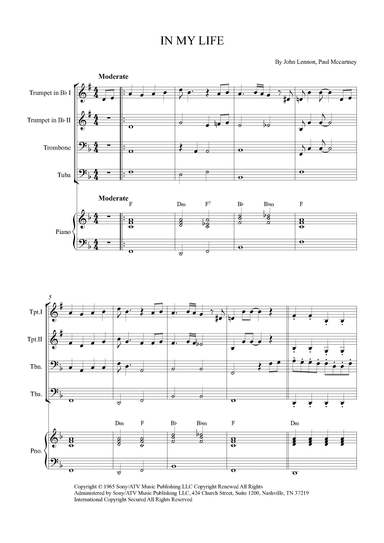 In My Life (arr. Alex Nunes Rodrigues)