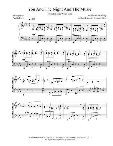 You And The Night And The Music (arr. Phyllis Love)