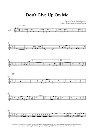 Don't Give Up On Me (arr. Marcos Soares)