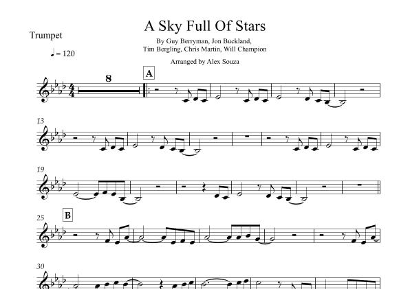 A Sky Full Of Stars (arr. Alex Souza)