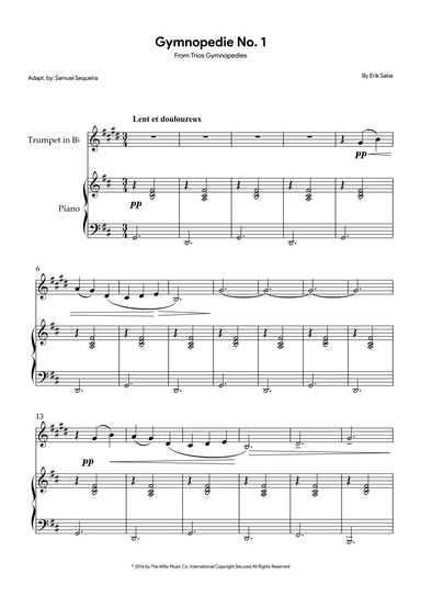 Gymnopedie No. 1 (arr. Samuel Sequeira)