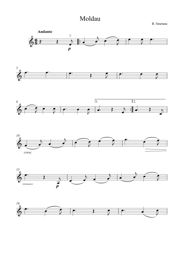 Moldau (arr. Kaiserin Rebecca)