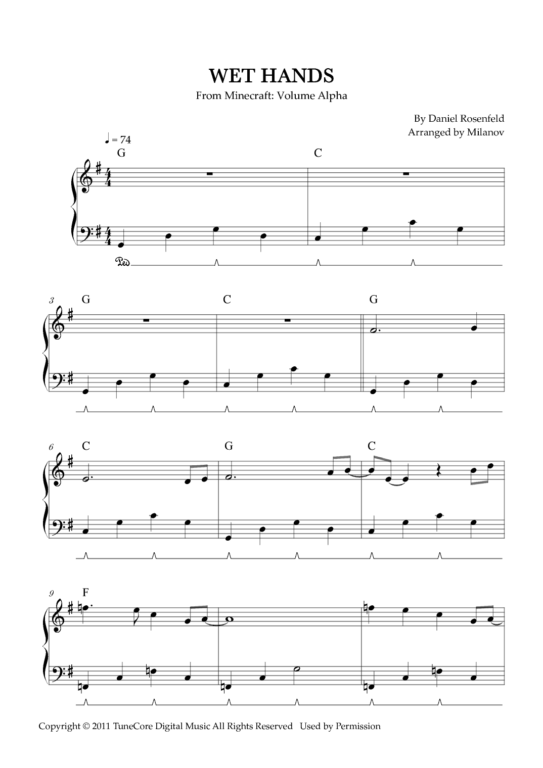 Wet Hands (arr. Milanov)