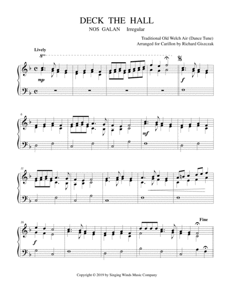 Deck the Hall (NOS GALAN) (arr. Richard Giszczak)