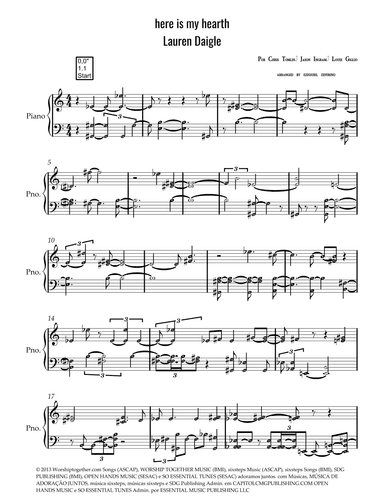 Here's My Heart (arr. by ezequiel)