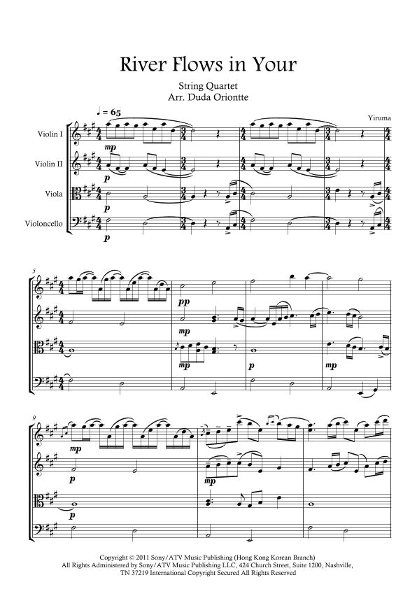 River Flows In You (arr. Duda Oriontte)