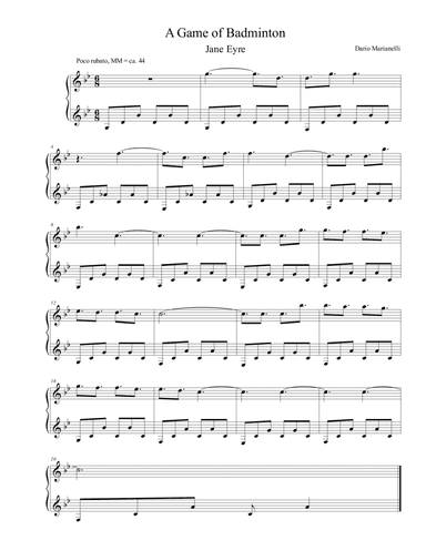 A Game Of Badminton (arr. Piano Palt)
