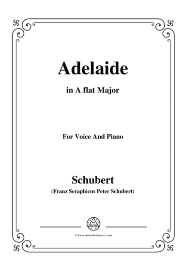 Schubert-Adelaide,in A flat Major,for Voice and Piano (arr. MSM)