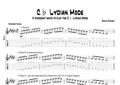 Cb Lydian Mode (4 Ways to Play)