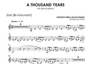A Thousand Years Part 2 (arr. Dico)
