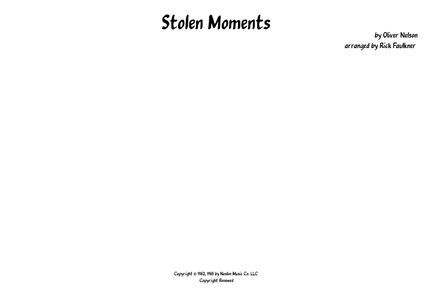 Stolen Moments (arr. Rick Faulkner)