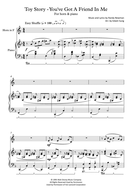 You've Got A Friend In Me (arr. Edwin Sung)