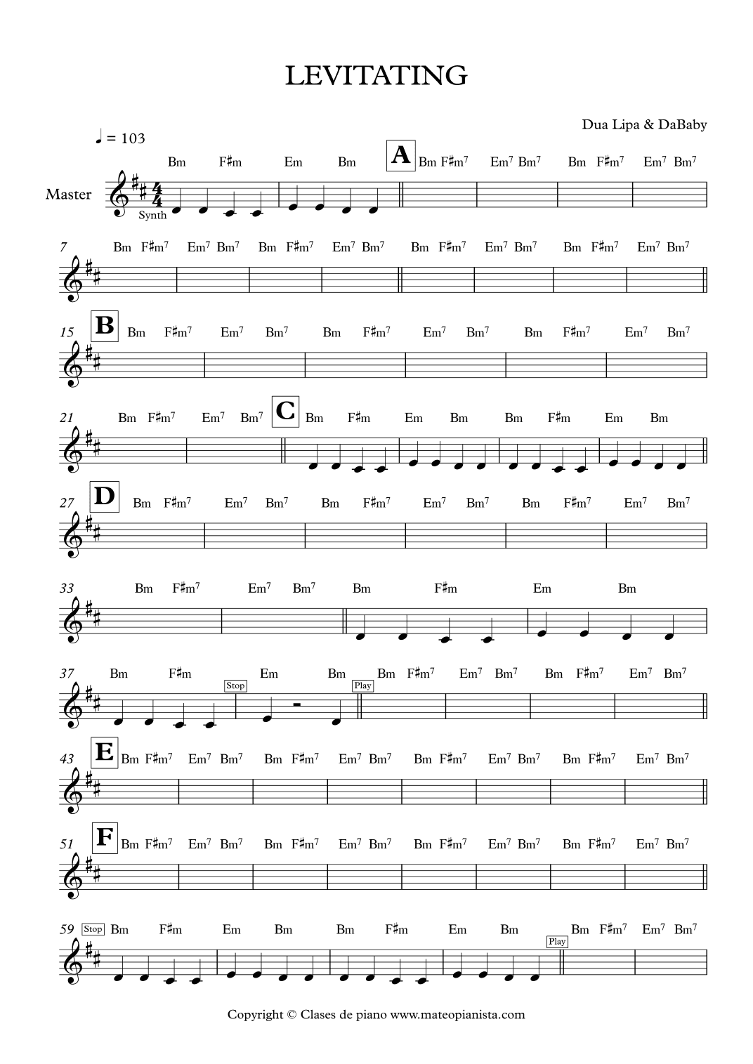 Levitating (arr. MATEO AGUILAR USCANGA)