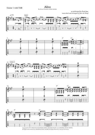 Alive (arr. Joeri de Graaf)