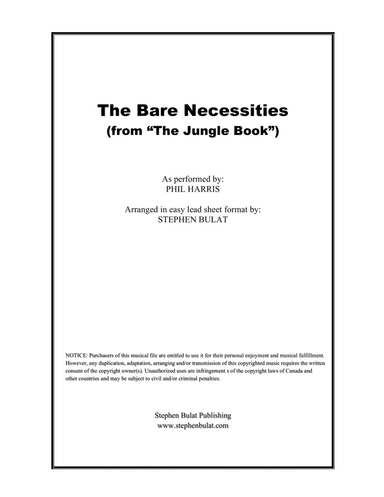 The Bare Necessities (arr. Stephen Bulat)